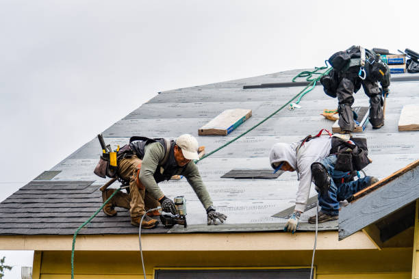Professional Gutter Installation technician working in Windsor, CA